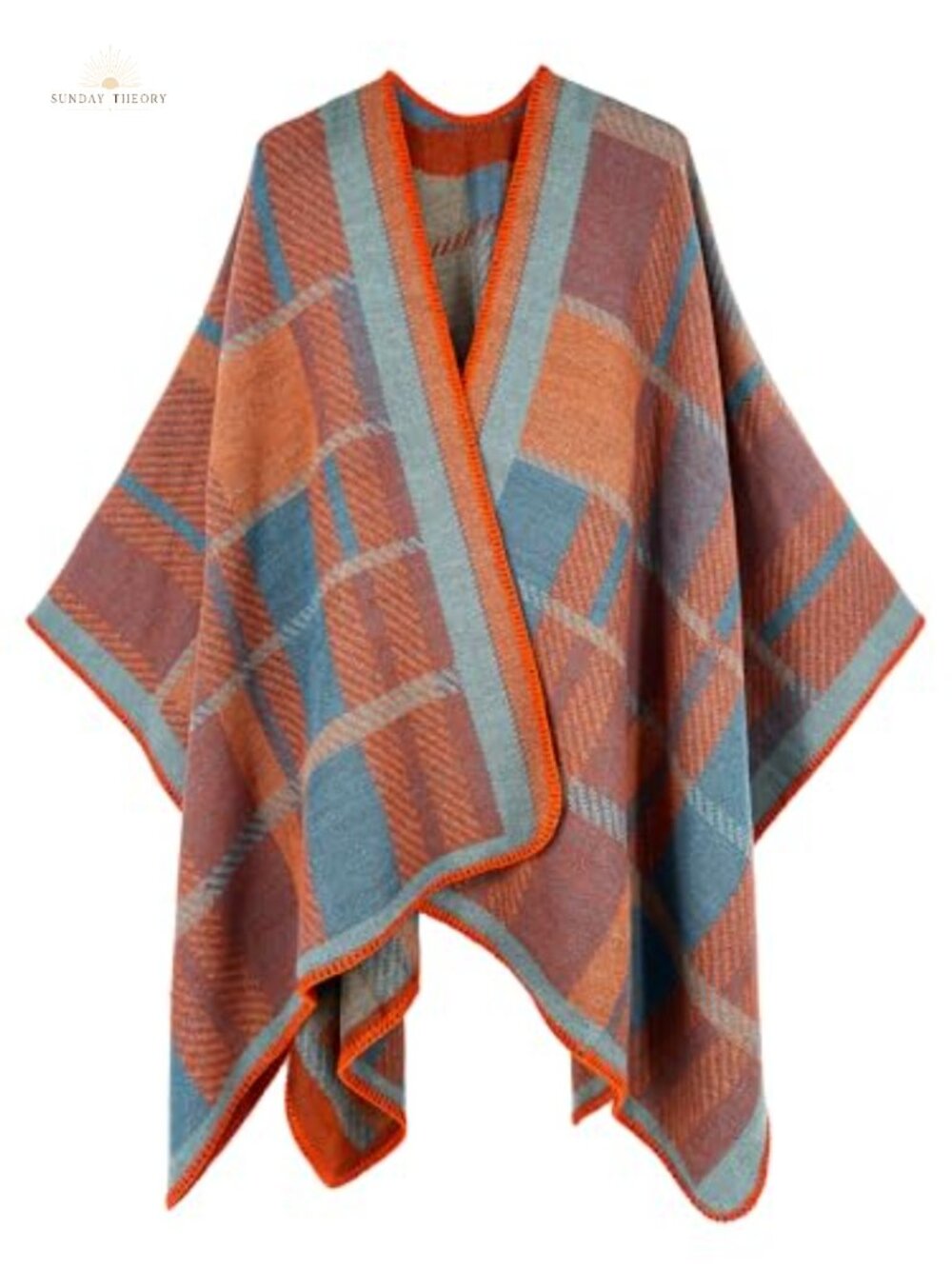 Women's Retro Poncho Cape Boho Shawl Wrap with Fringe